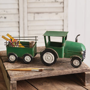 Green Tractor with Hauler - D&J Farmhouse Collections