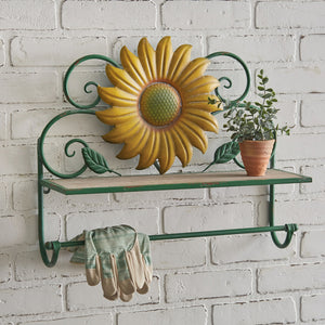 Sunflower Shelf and Towel Bar - D&J Farmhouse Collections