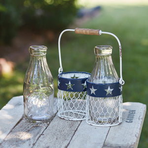 Americana Milk Glass Caddy - D&J Farmhouse Collections