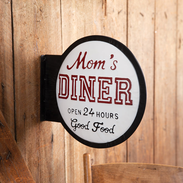 Mom's Diner Metal Wall Sign