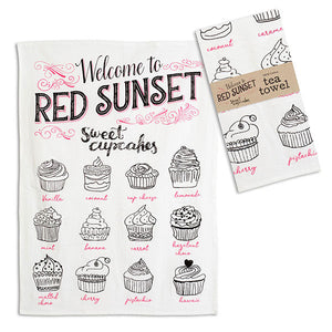 Red Sunset Tea Towel - Box of 4 - D&J Farmhouse Collections