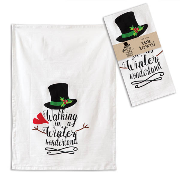 Walking in a Winter Wonderland Tea Towel - Box of 4 - D&J Farmhouse Collections