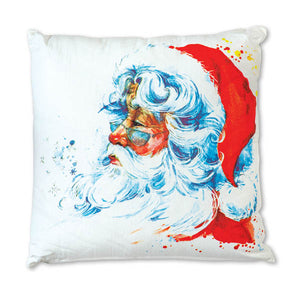 Watercolor Santa Claus Cotton Throw Pillow - D&J Farmhouse Collections