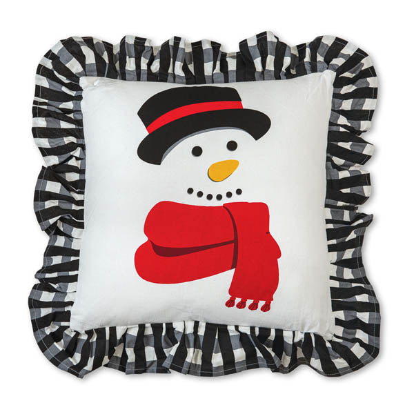 Jolly Snowman Cotton Throw Pillow - D&J Farmhouse Collections