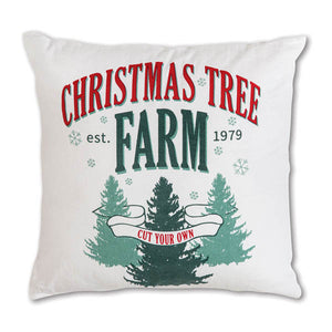 Christmas Tree Farm Cotton Throw Pillow - D&J Farmhouse Collections