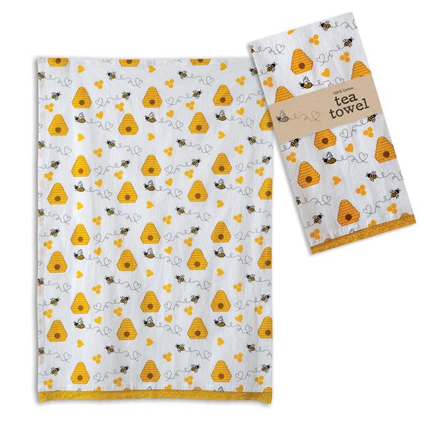 Honeybee Tea Towel - Box of 4 - D&J Farmhouse Collections