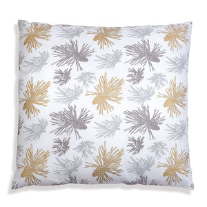 Gold and Silver Pine Bough Throw Pillow - D&J Farmhouse Collections