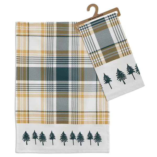 Plaid and Pines Tea Towel - Box of 4 - D&J Farmhouse Collections