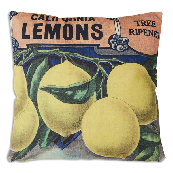 California Lemons Throw Pillow