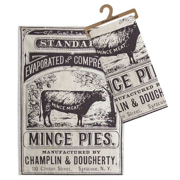 Mince Pies Tea Towel - Box of 4