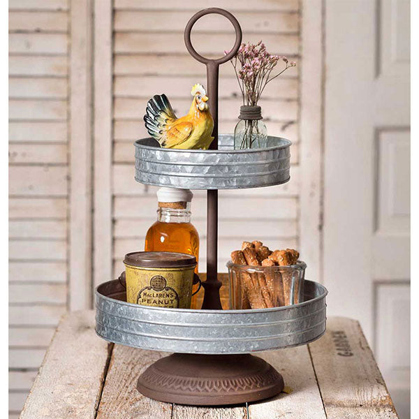 Two-Tier Annabeth Tray - D&J Farmhouse Collections