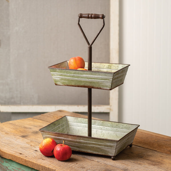 Two-Tier Rectangle Tray - D&J Farmhouse Collections