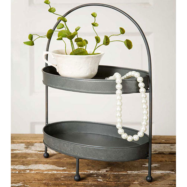 Two-Tier Metal Tray - D&J Farmhouse Collections
