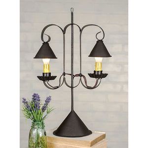 Double Lamp with Hanging Shades - D&J Farmhouse Collections