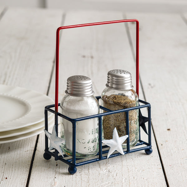 Liberty Salt and Pepper Shaker Caddy - Box of 2 - D&J Farmhouse Collections
