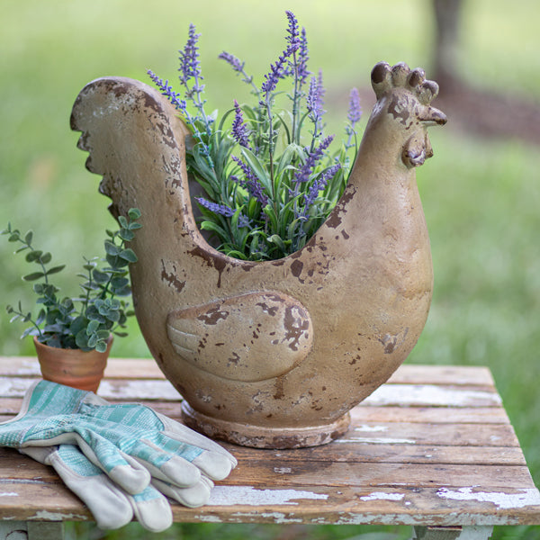 Large Hen Planter - D&J Farmhouse Collections